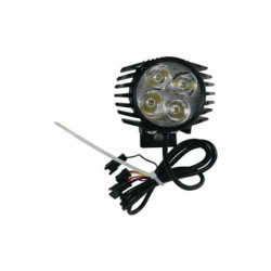 Lampe LED et klaxon avant noir