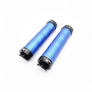 Poignées style carbone bleu/noir/rouge