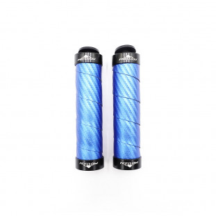 Poignées style carbone bleu/noir/rouge