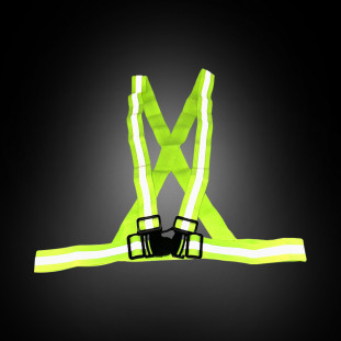 Gilet signalisation bandes reflechissantes - jaune