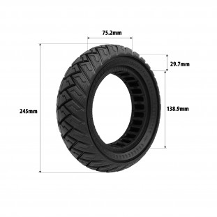 Pneu plein 10x3 (255x80)