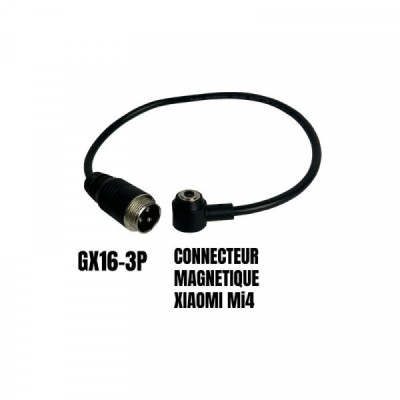 Adaptateur GX16-3 pins male vers connecteur magnetique Xiaomi Mi4